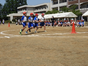 運動会予行～高学年団体競技