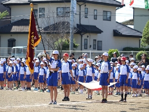 快晴の中での運動会