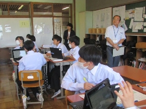 校長先生（七郷小、中川小）　来校